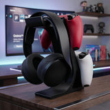2-in-1 Gaming Controller Stand & Headphone Holder – Desktop Gaming Organizer for PS5 Xbox PC