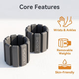 2PCS Adjustable Weighted Wrist & Ankle Bands – Invisible Non-Slip Strength Training Weights