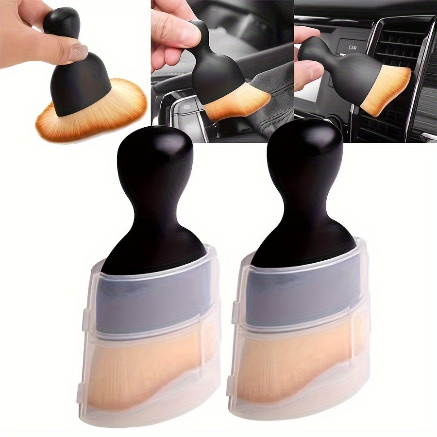 2PCS Ultra-Soft Car Cleaning Brushes – Interior Dusting & Detailing Brushes