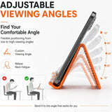 Foldable Flexible Phone Tablet Laptop Stand – Adjustable Silicone & Aluminium Support Holder