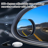 4-Piece Blind Spot Mirror Set – 360° Adjustable HD Car Side Mirrors for Safer Driving
