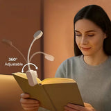LED Clip On Book Light Portable Reading Light Battery Powered 3 Color Eye Protection
