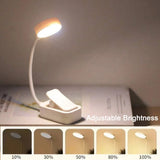 LED Clip On Book Light Portable Reading Light Battery Powered 3 Color Eye Protection