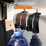 Universal 2-Hook Car Seat Back Organizer – Hidden Double Hook Storage Holder