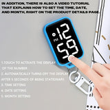 Mini Square Digital Pocket Watch Keychain – Portable Electronic Watch for Men, Birthday Gift
