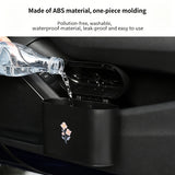 Pink Floral Car Trash Bin & Storage Box – Hanging Covered Car Organiser
