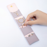 Portable Jewelry Organizer Roll – Foldable Travel Jewelry Storage Bag with 4 Compartments