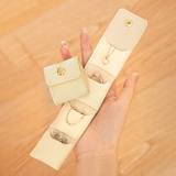 Portable Jewelry Organizer Roll – Foldable Travel Jewelry Storage Bag with 4 Compartments