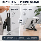 Portable Phone Stand Keychain – Mini Spring Hook Cell Phone Holder for iPhone & Smartphones