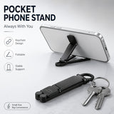 Portable Phone Stand Keychain – Mini Spring Hook Cell Phone Holder for iPhone & Smartphones