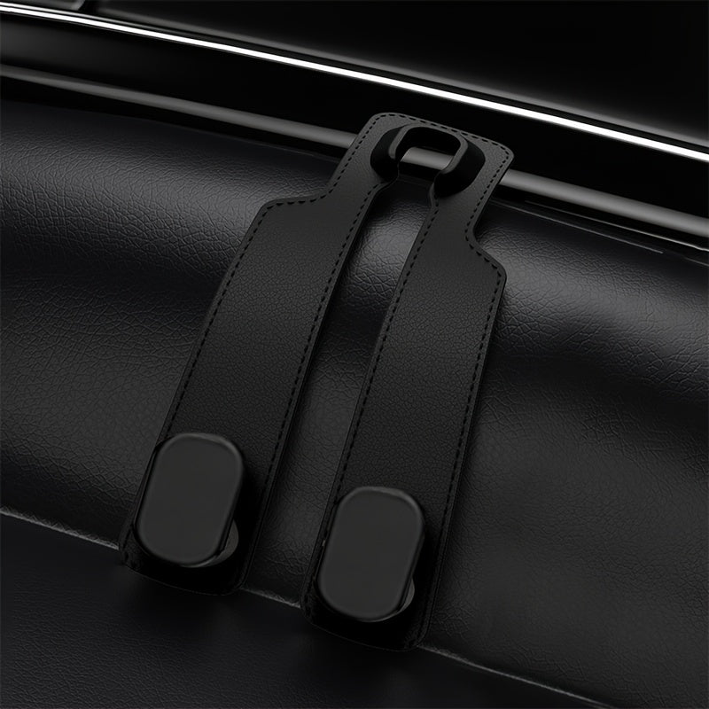 Universal 2-Hook Car Seat Back Organizer – Hidden Double Hook Storage Holder